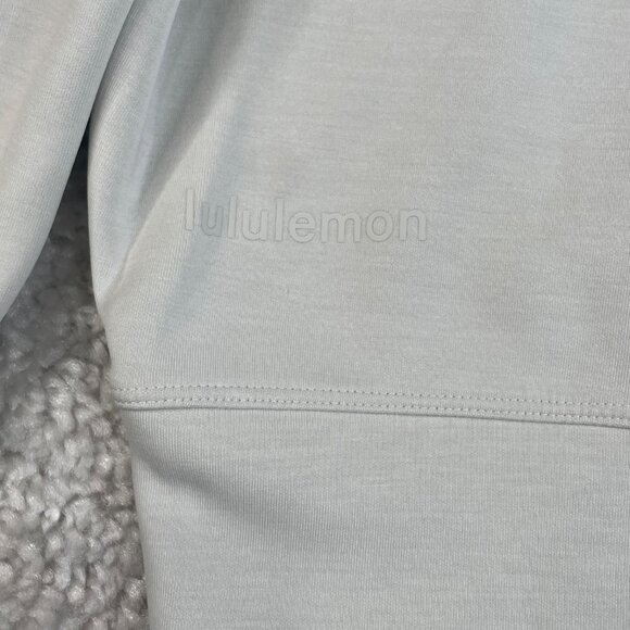 Lululemon Perfectly Oversized Crop Crew Softstreme Light Vapor Gray - Picture 6 of 9